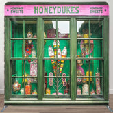 Aperturee - Aperturee Retro Green Candy Shop Honeydukes Square Backdrop